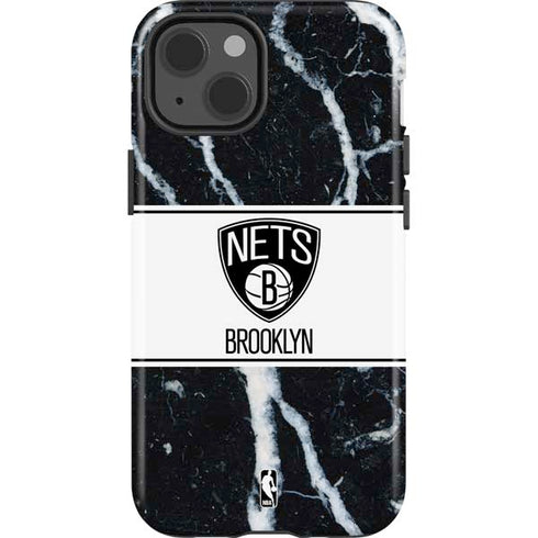 NBA Brooklyn Nets Marble iPhone 15 Impact Case